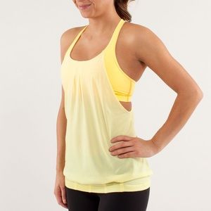 Lululemon Yellow Tank with Bra